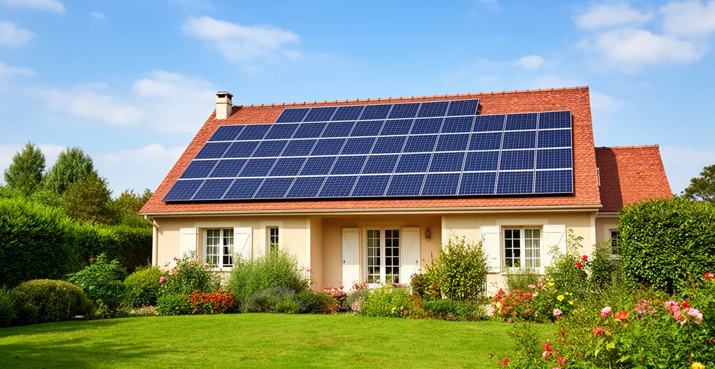 Installation photovoltaïque complète sur maison individuelle française